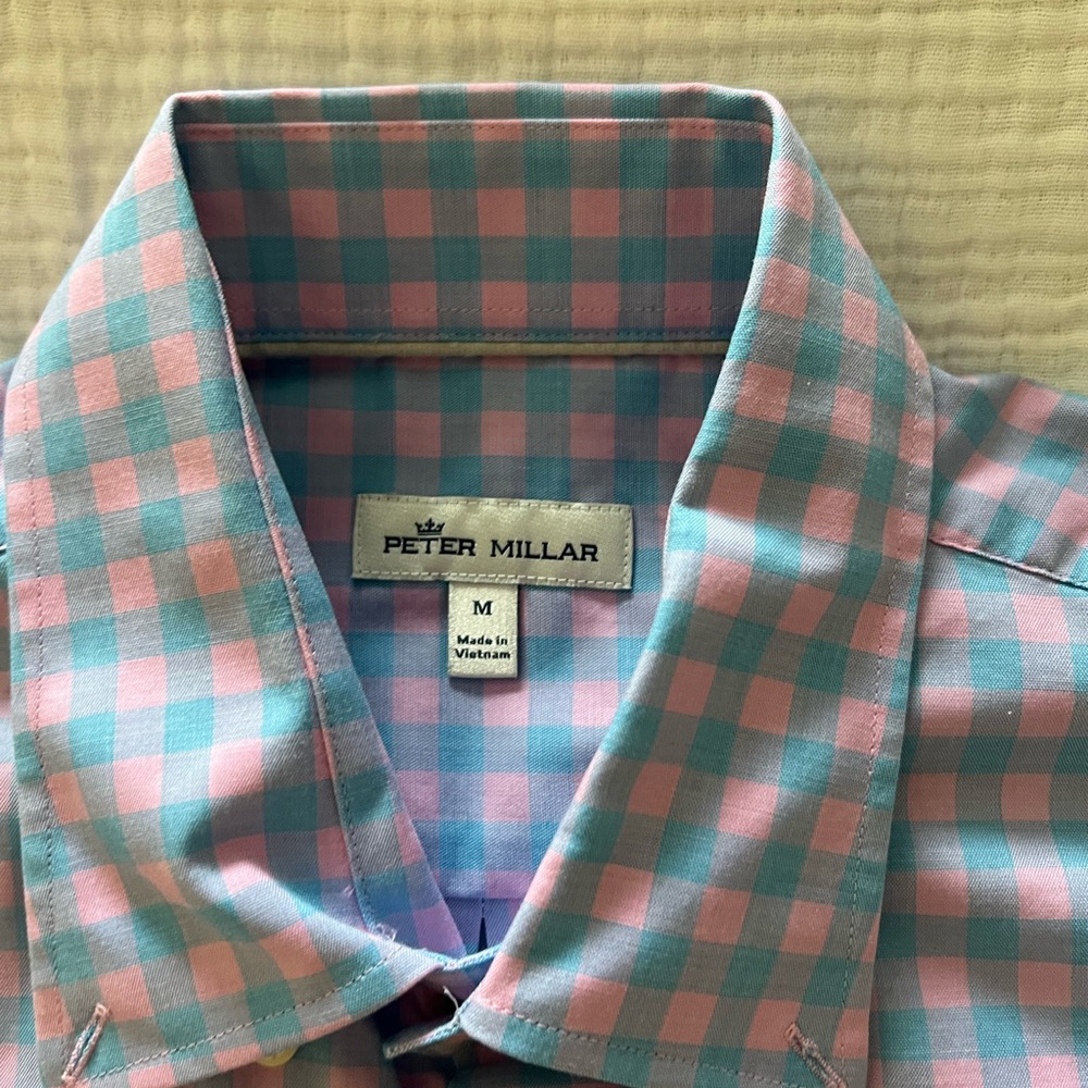 Men’s medium Peter Millar short sleeve button down